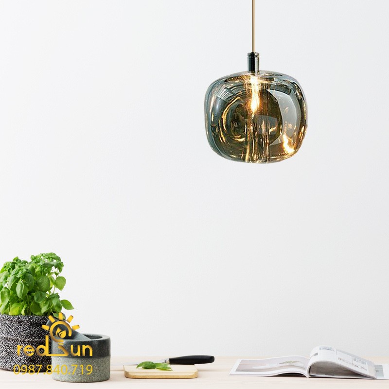 Chao đèn thả viên pha lê trong suốt CDT-T016