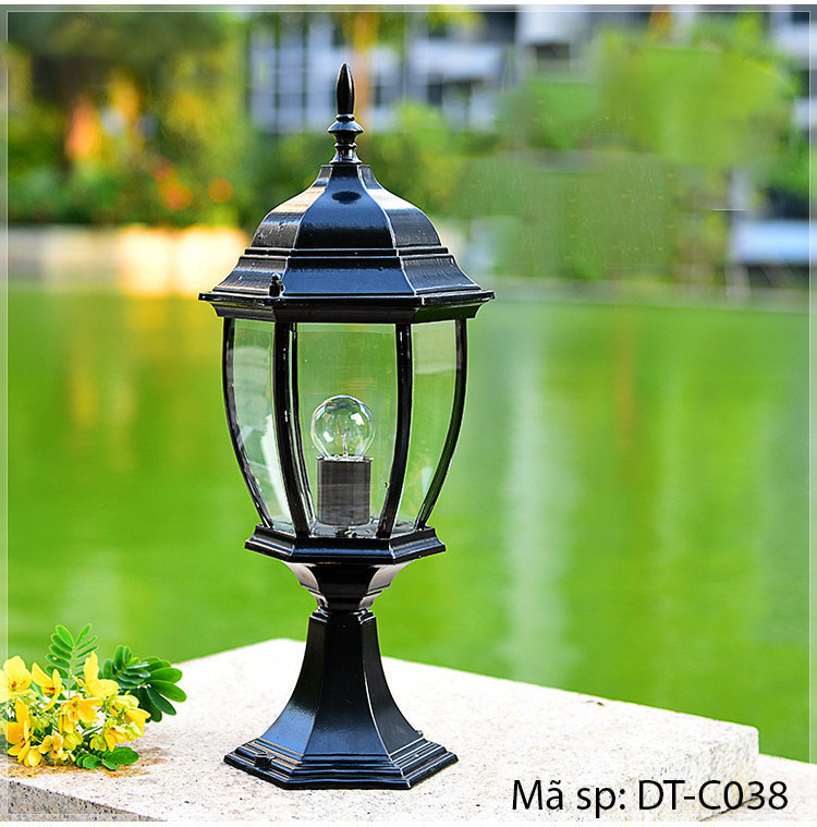 Đèn Trụ Cổng Chất Liệu Hợp Kim Lắp Ngoài Trời DT-C038