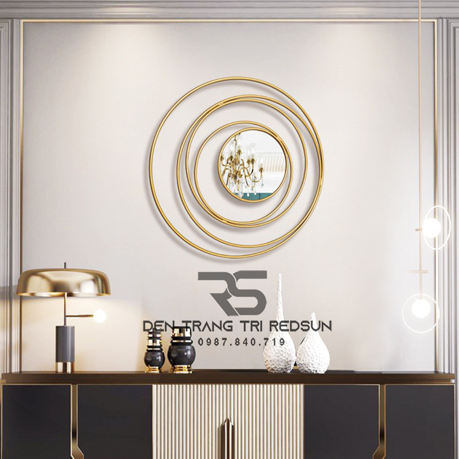 Gương Treo Tường Nghệ Thuật Trang Trí Phòng Khách, Phòng Ăn, Hành Lang Phong Cách Bắc Âu GDC-012