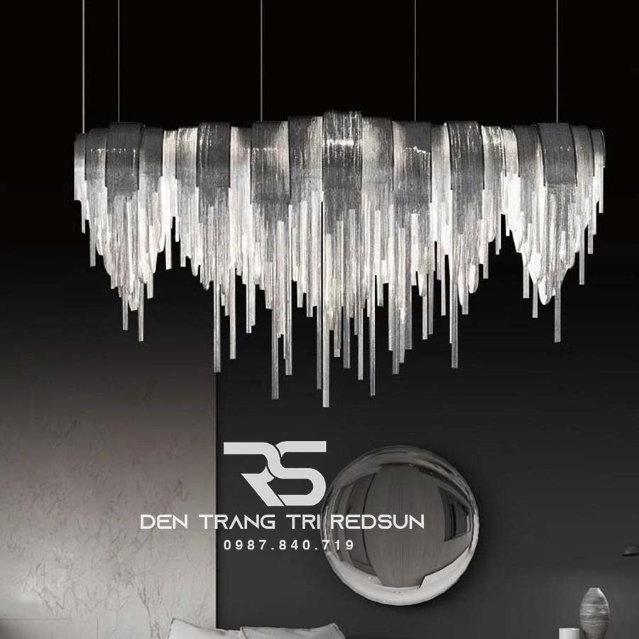 Đèn Chùm Trang Trí Sảnh Chờ, Phòng Khách, Phòng Ăn Hình Tua Rua Phong Cách Italia DCP-015