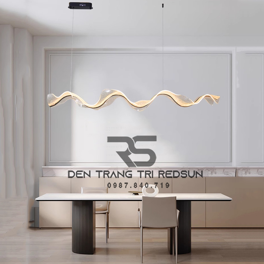 Đèn Thả Bàn Ăn Hiện Đại Dáng Dải Lụa Acrylic Phong Cách Bắc Âu DC-T076