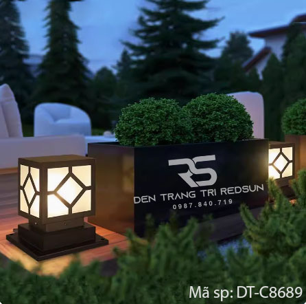 Đèn Trụ Cổng Chất Liệu Hợp Kim Lắp Ngoài Trời DT-C8689