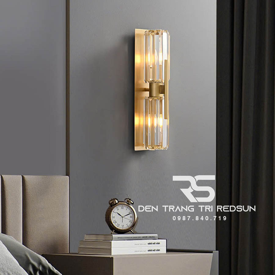 Đèn Tường Trang Trí Phòng Khách, Phòng Ngủ, Cầu Thang Phong Cách Bắc Âu Chất Liệu Pha Lê DTP-003