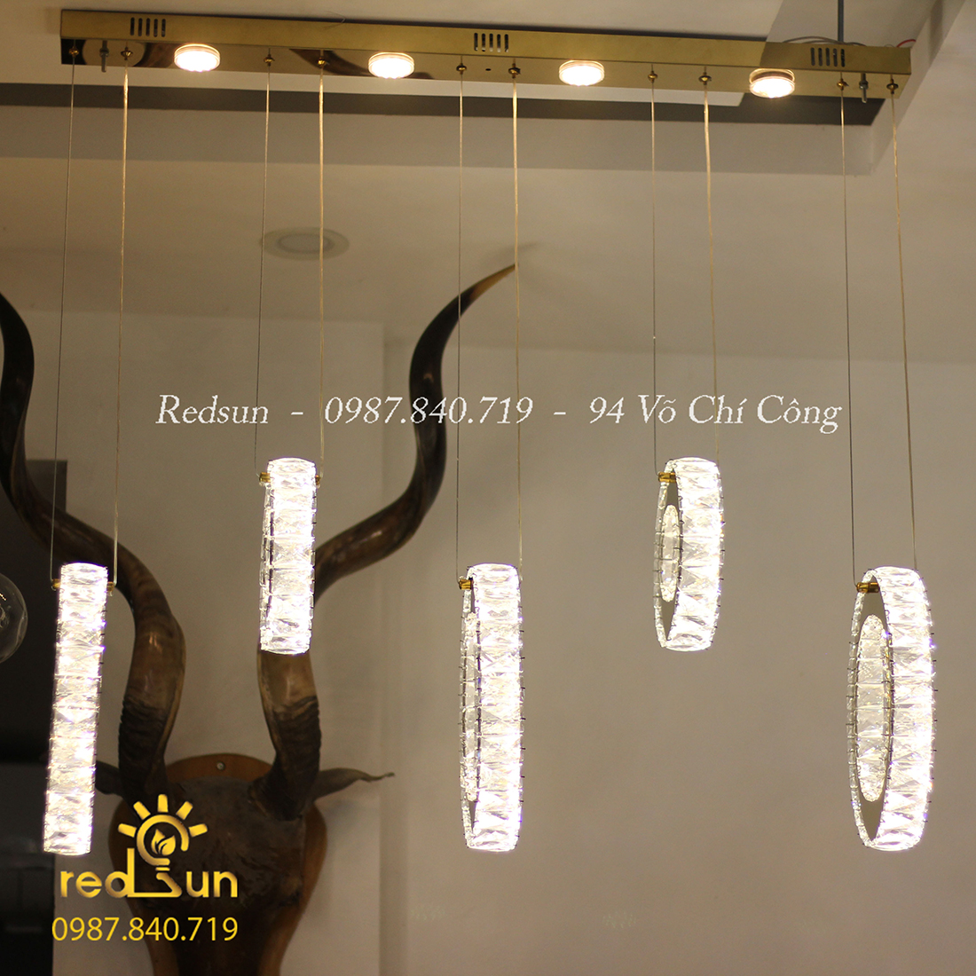 Đèn thả nhiều vòng PL 5 vòng
