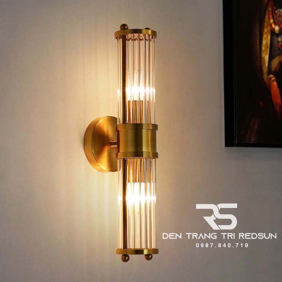 Đèn Tường Trang Trí Phòng Khách, Phòng Ngủ, Cầu Thang Phong Cách Bắc Âu Chất Liệu Pha Lê DTP-012