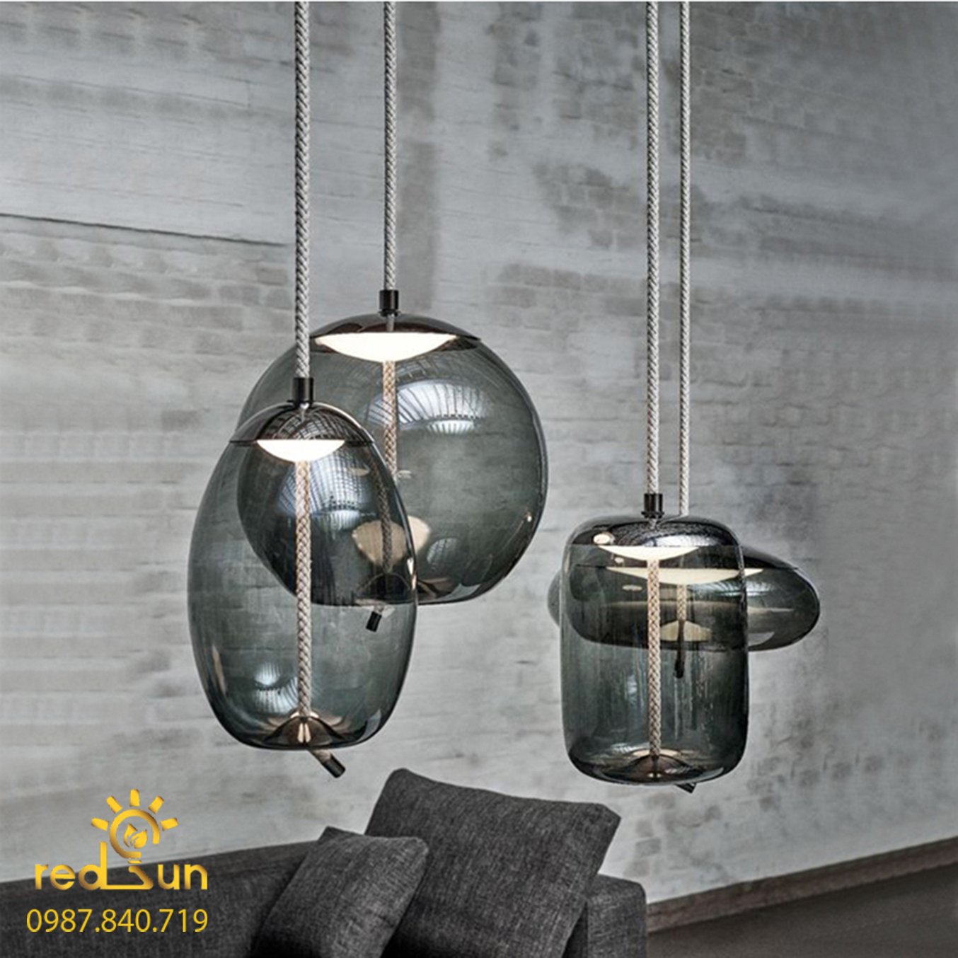 Chao đèn thả thủy tinh 4 dáng