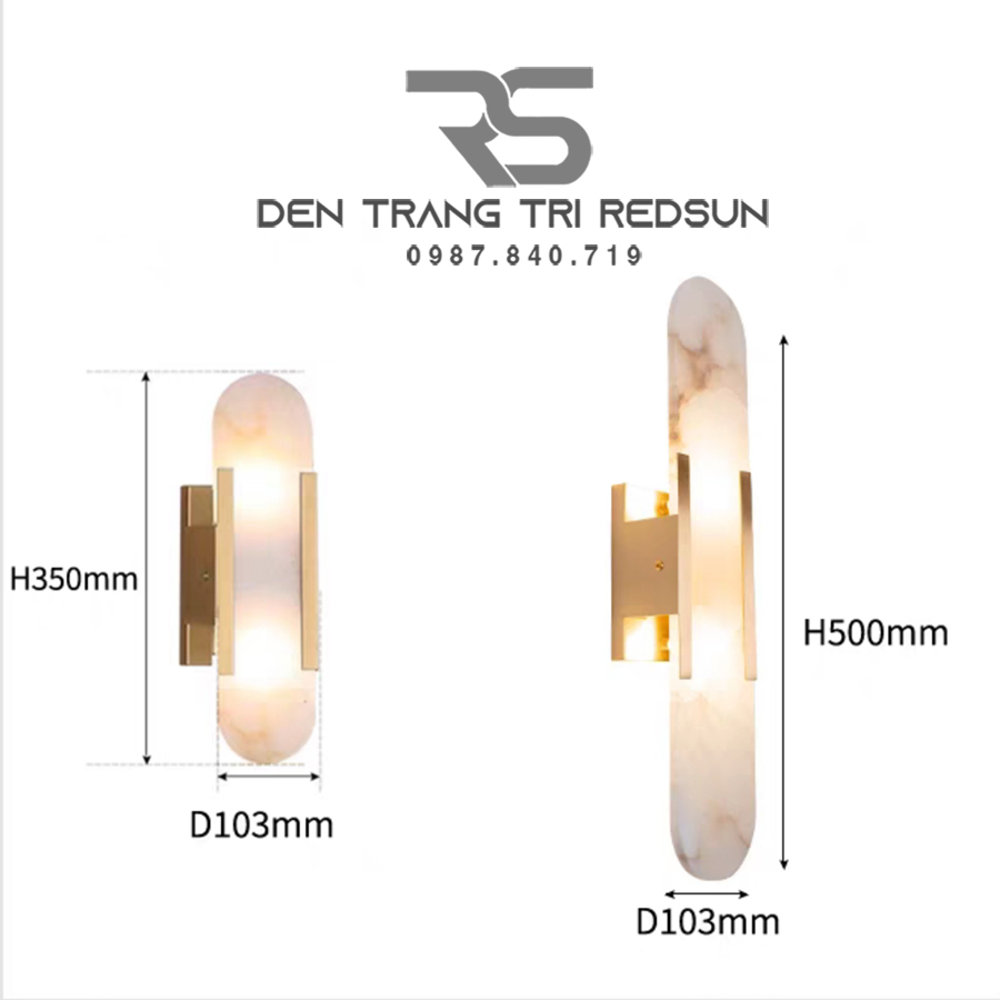 Đèn Tường Đá Cẩm Thạch Hiện Đại Trang Trí Phòng Khách, Phòng Ngủ, Cầu Thang Phong Cách Bắc Âu DT-128