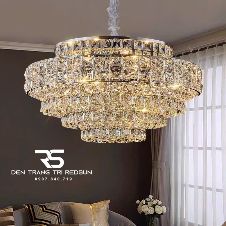 Đèn Chùm Pha Lê Hiện Đại Trang Trí Phòng Khách, Phòng Ăn, Sảnh Chờ DCP-010