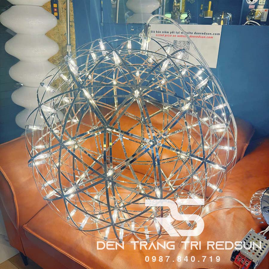 Đèn Thả Trần Lắp Thông Tầng, Phòng Khách, Khách Sạn, Nhà Hàng Phong Cách Bắc Âu Hiện Đại Cầu LED Sao  DC-T106