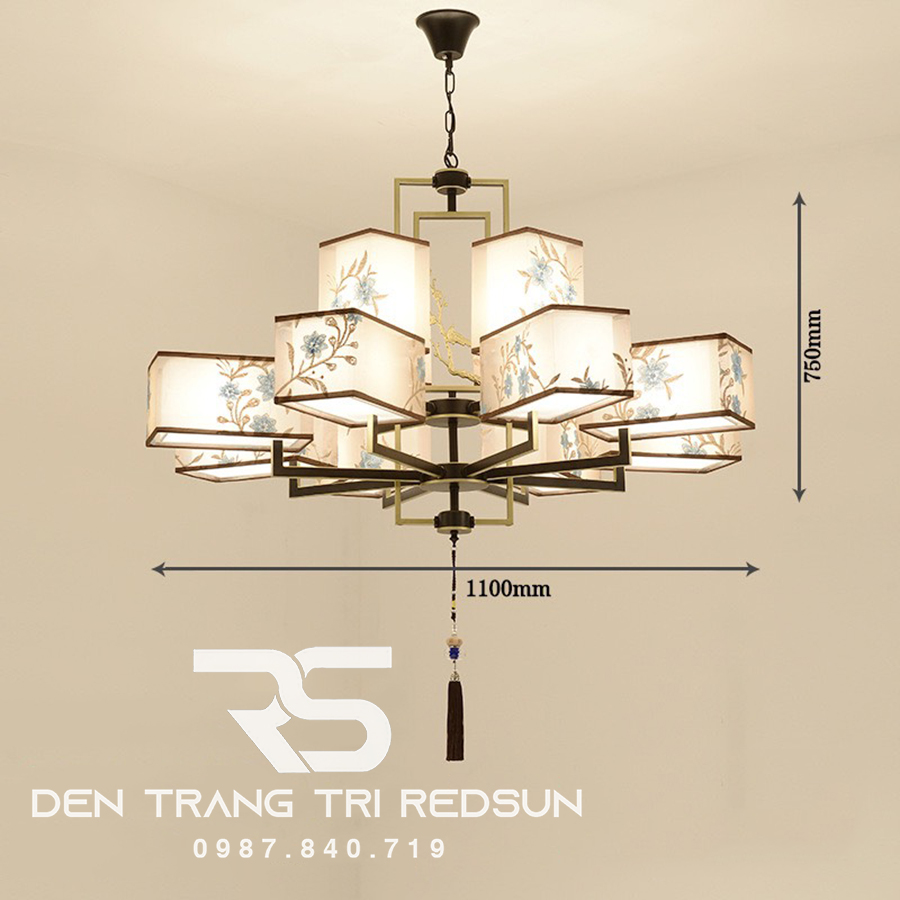 Đèn Chùm Phòng Khách Hiện Đại Phong Cách Indochine IDC-006