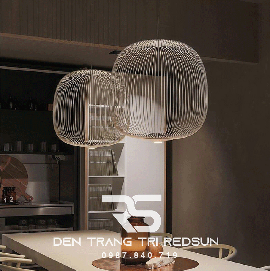 Đèn Thả Lồng Sắt Phong Cách Bắc Âu CDT-T041 Dáng C