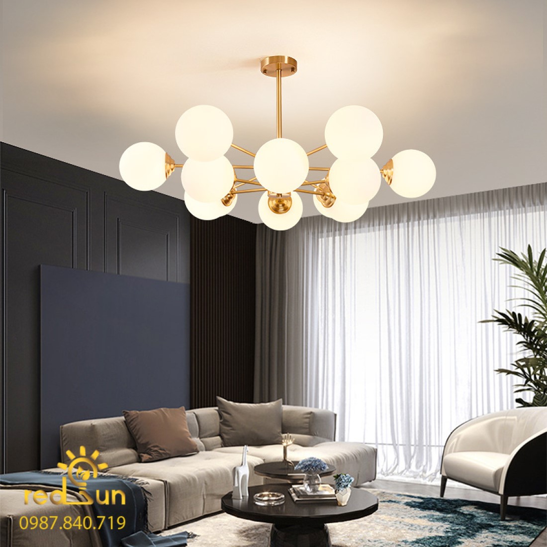 Chùm Nordic cầu sứ  DC-L015