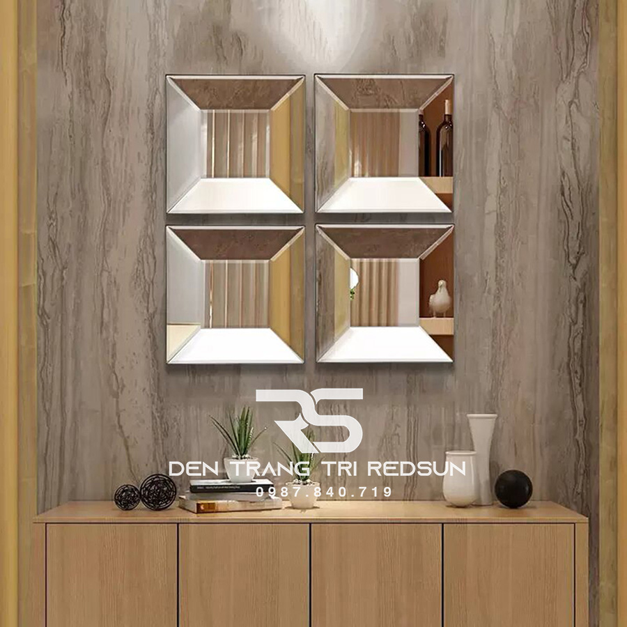 Gương Treo Tường Trang Trí Phòng Khách, Phòng Ngủ, Nhà Tắm Phong Cách Bắc Âu GDC-005