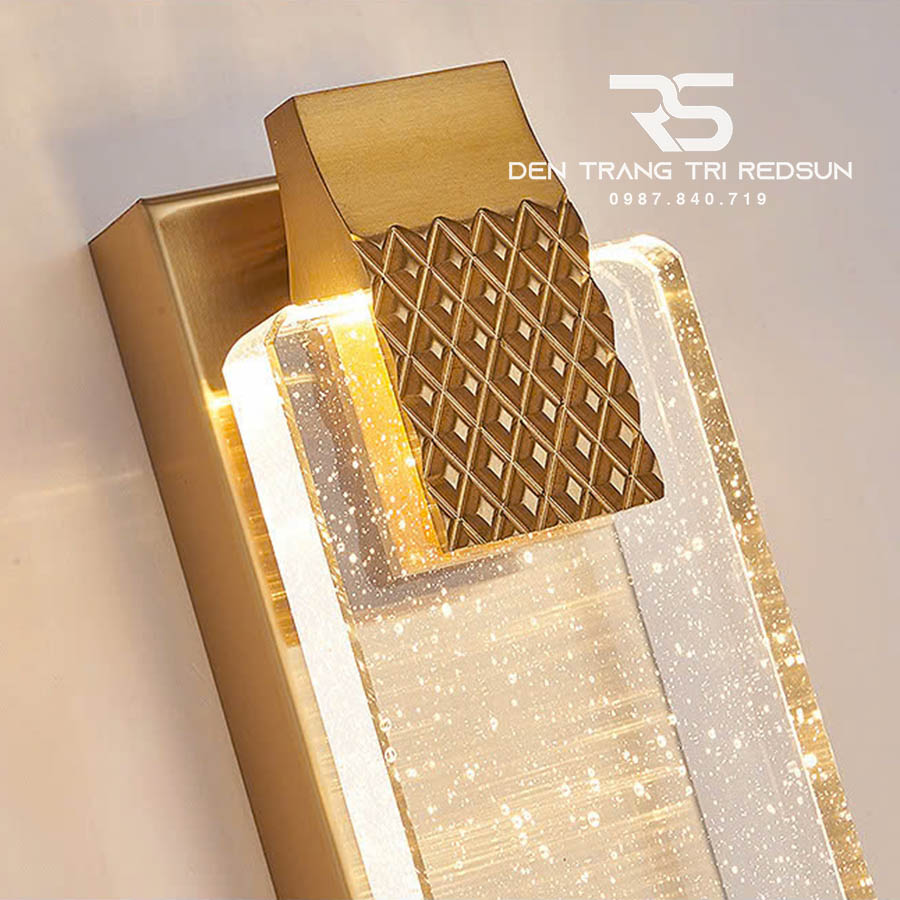 Đèn Tường Trang Trí Phòng Khách, Phòng Ngủ, Cầu Thang Phong Cách Bắc Âu Chất Liệu Pha Lê DTP-001