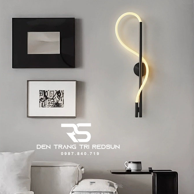 Đèn Tường Hiện Đại Trang Trí Phòng Khách, Phòng Ngủ, Cầu Thang Phong Cách Bắc Âu Thân Dài Ống LED Xoắn DT-125