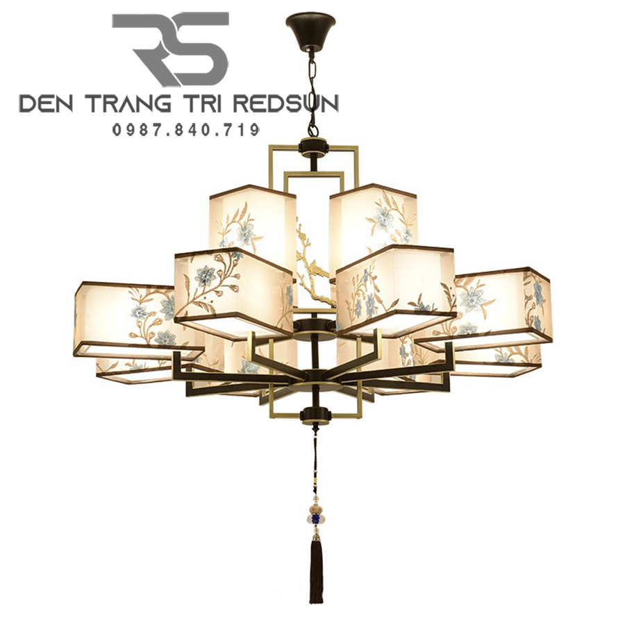 Đèn Chùm Phòng Khách Hiện Đại Phong Cách Indochine IDC-006
