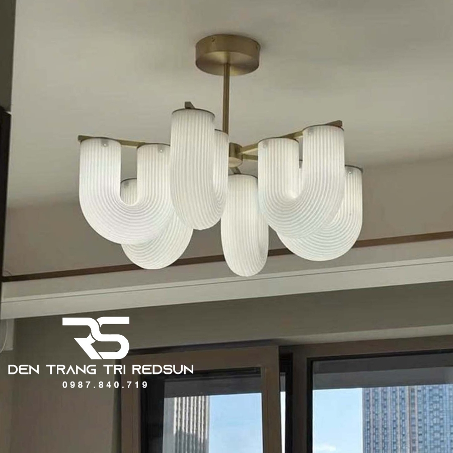 Đèn Chùm Trang Trí Phòng Khách, Sảnh Chờ, Phòng Ăn, Phòng Ngủ Hình Chữ U Phong Cách Bắc Âu DC-T110