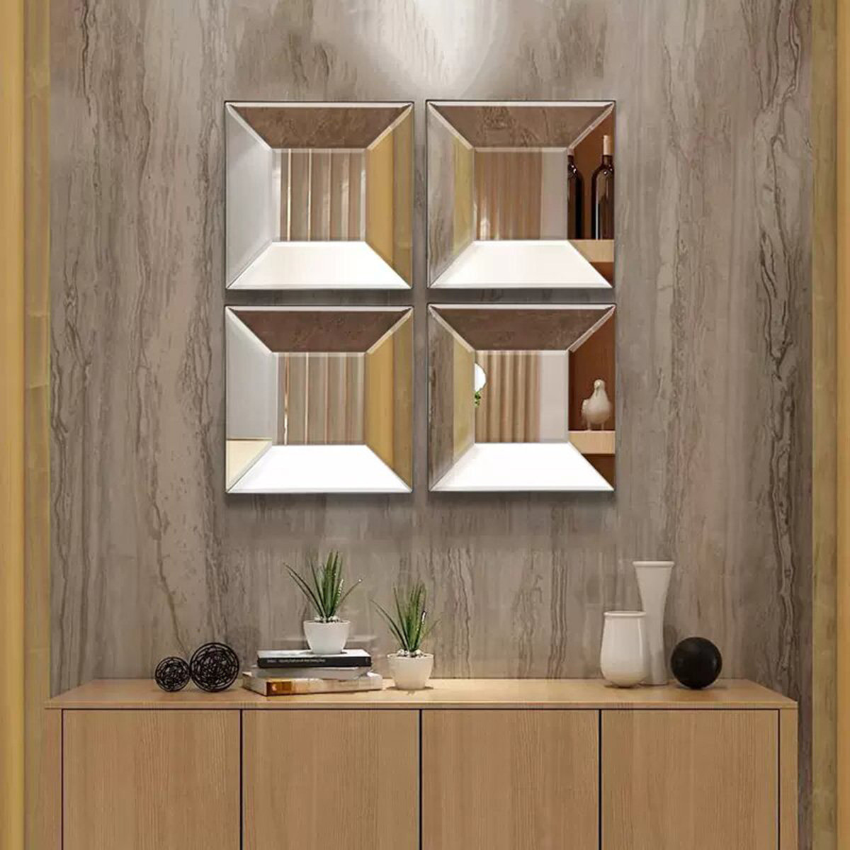 Gương Treo Tường Trang Trí Phòng Khách, Phòng Ngủ, Nhà Tắm Phong Cách Bắc Âu GDC-005