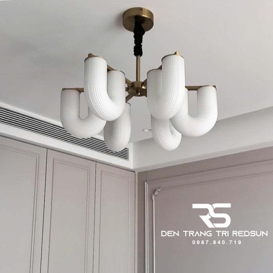 Đèn Chùm Trang Trí Phòng Khách, Sảnh Chờ, Phòng Ăn, Phòng Ngủ Hình Chữ U Phong Cách Bắc Âu DC-T110