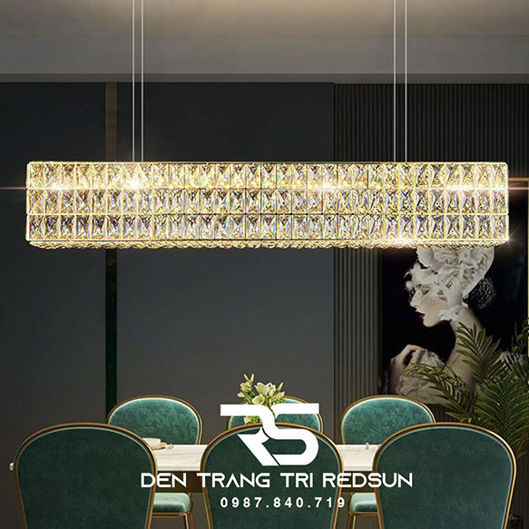 Đèn Thả Pha Lê Bàn Ăn, Bàn Đảo Hiện Đại TPL074