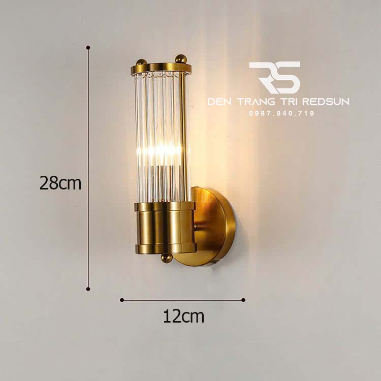 Đèn Tường Trang Trí Phòng Khách, Phòng Ngủ, Cầu Thang Phong Cách Bắc Âu Chất Liệu Pha Lê DTP-012