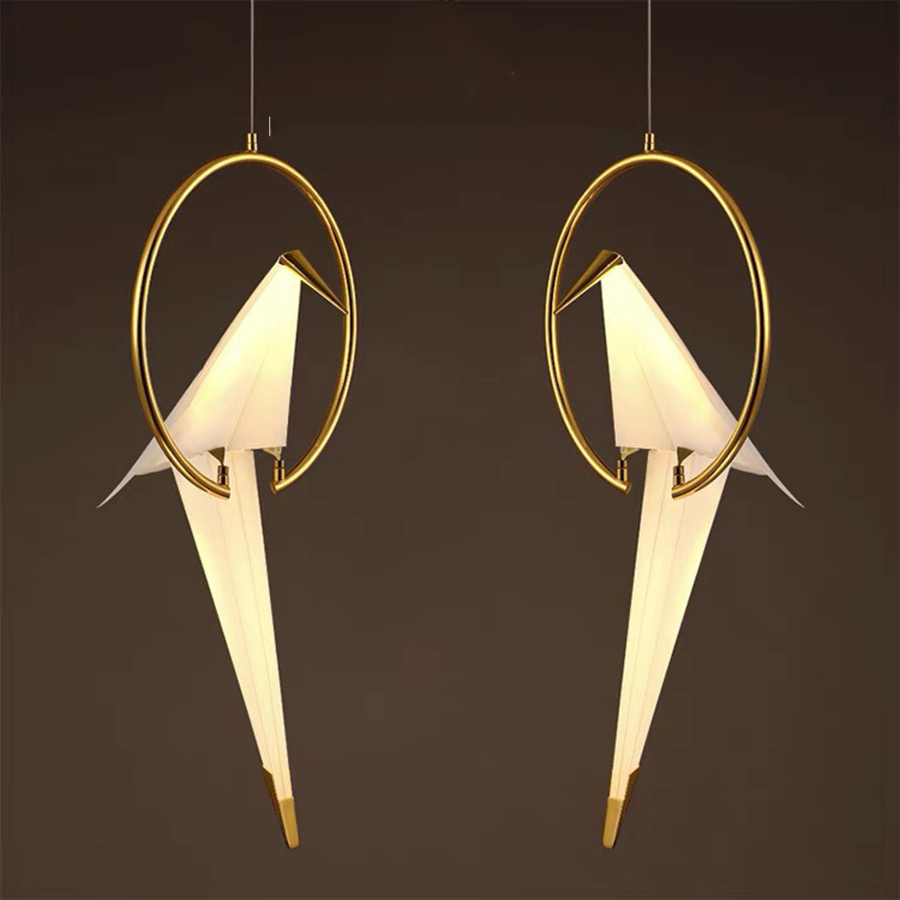 Đèn Thả Trần Phòng Khách, Phòng Ngủ, Bàn Ăn Hiện Đại Phong Cách Bắc Âu Sáng Tạo Hình Hạc Giấy DC-5081/1