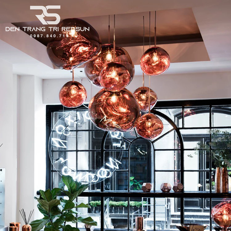 Đèn Thả Trần Hiện Đại Nham Thạch Phong Cách Bắc Âu Chất Liệu Thuỷ Tinh CDT-T053