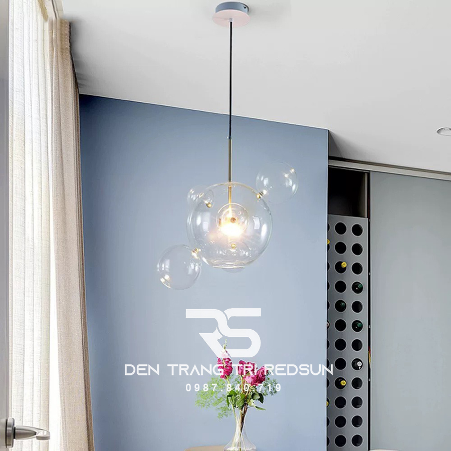 Đèn Thả Bàn Ăn Hiện Đại Phong Cách Bắc Âu Chóa Thủy Tinh CDT-L008