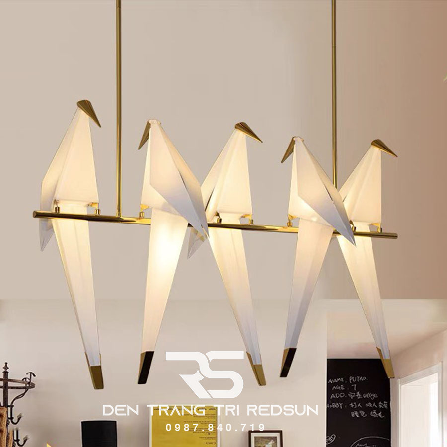 Đèn Thả Trần Phòng Khách, Phòng Ngủ, Bàn Ăn Hiện Đại Phong Cách Bắc Âu Sáng Tạo Hình Hạc Giấy DC-5081/5