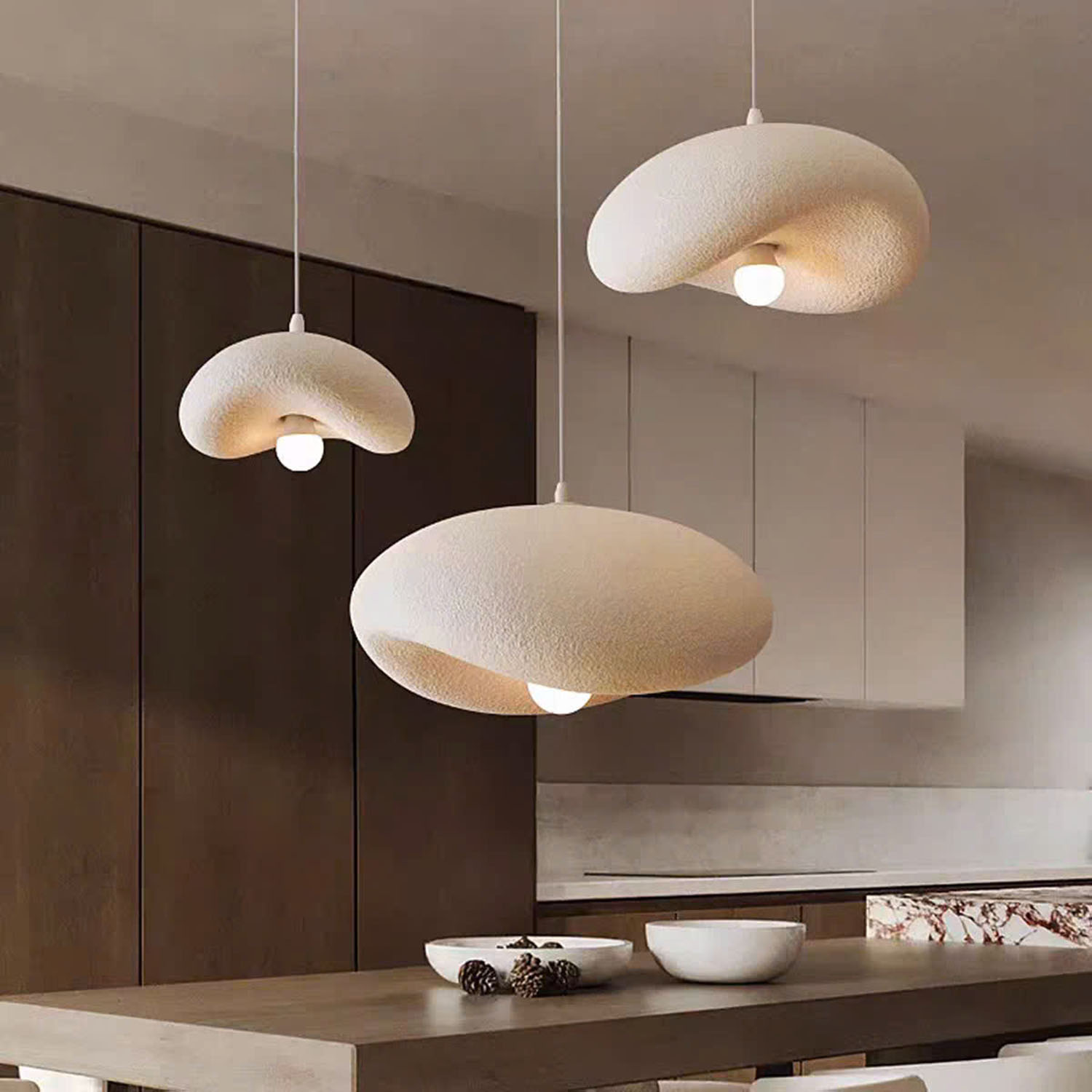 Đèn Thả Trần Phòng Khách, Phòng Ăn, Phòng Ngủ Hiện Đại Phong Cách Nhật Bản Wabi-sabi CDT-T074