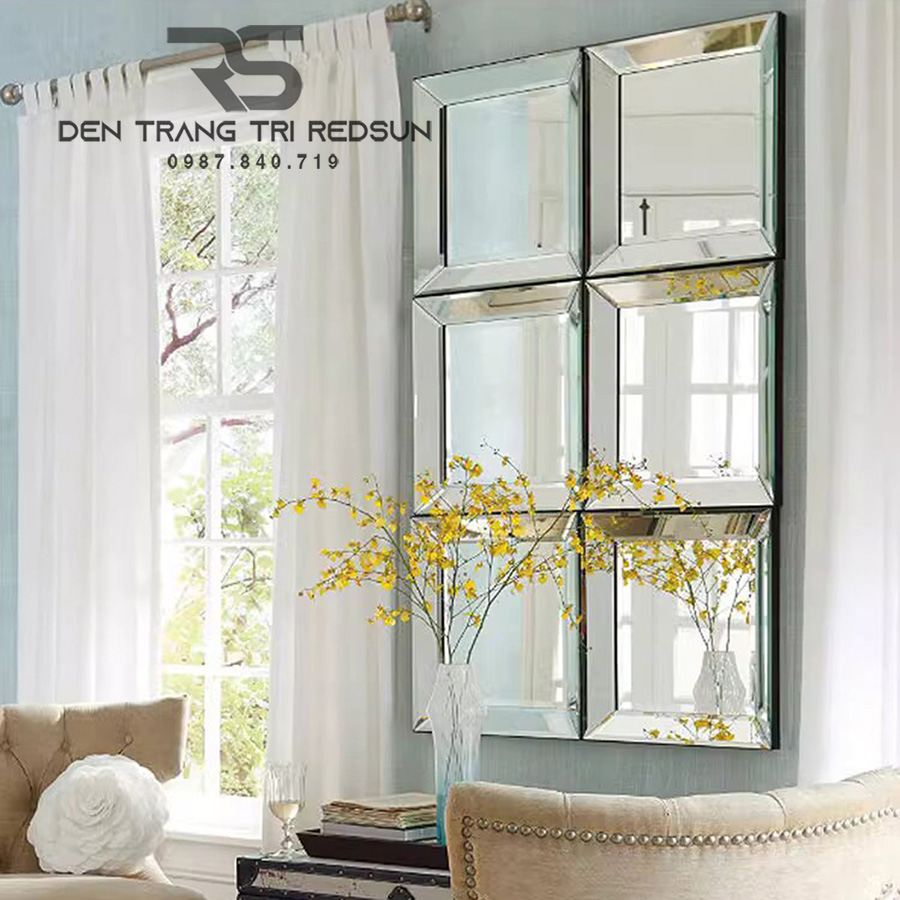 Gương Treo Tường Trang Trí Phòng Khách, Phòng Ngủ, Nhà Tắm Phong Cách Bắc Âu GDC-005