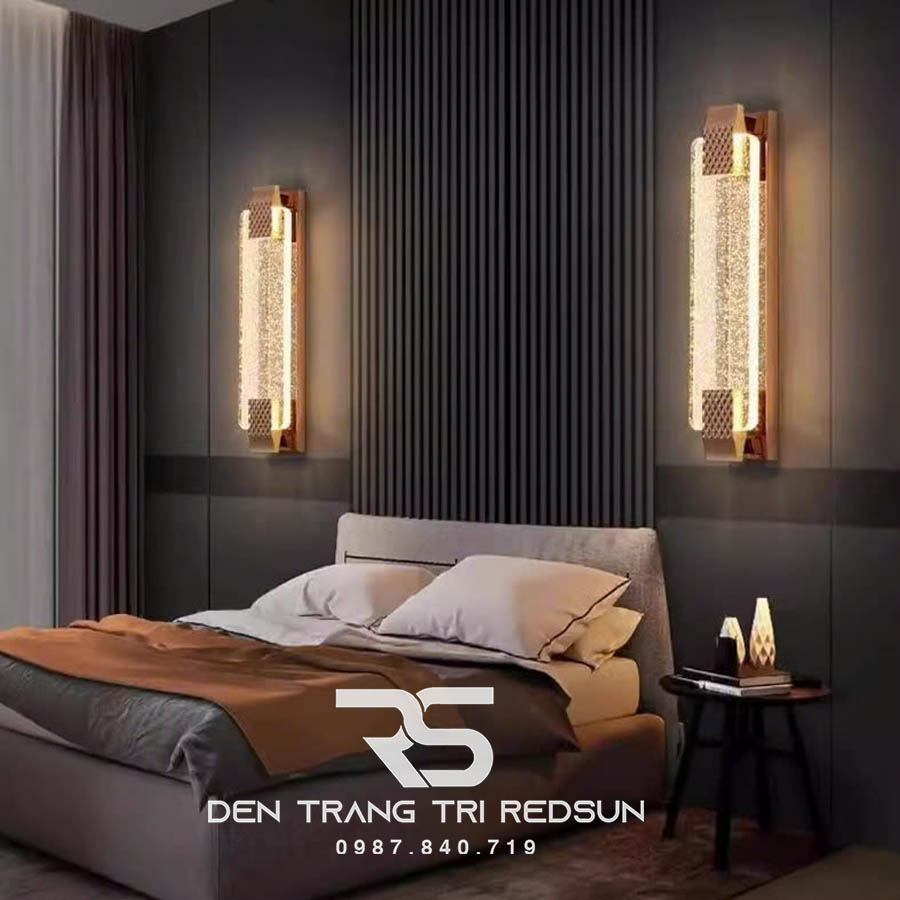 Đèn Tường Trang Trí Phòng Khách, Phòng Ngủ, Cầu Thang Phong Cách Bắc Âu Chất Liệu Pha Lê DTP-001