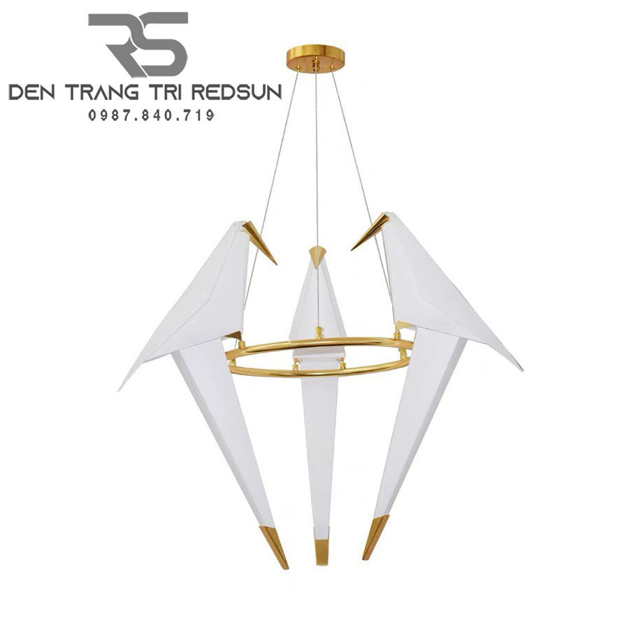 Đèn Thả Trần Phòng Khách, Phòng Ngủ, Bàn Ăn Hiện Đại Phong Cách Bắc Âu Sáng Tạo Hình Hạc Giấy DC-5081/3