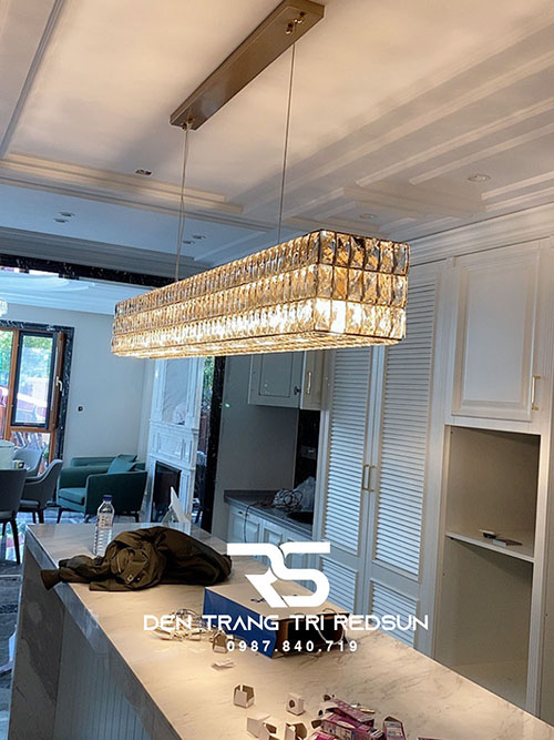 Đèn Thả Pha Lê Bàn Ăn, Bàn Đảo Hiện Đại TPL074