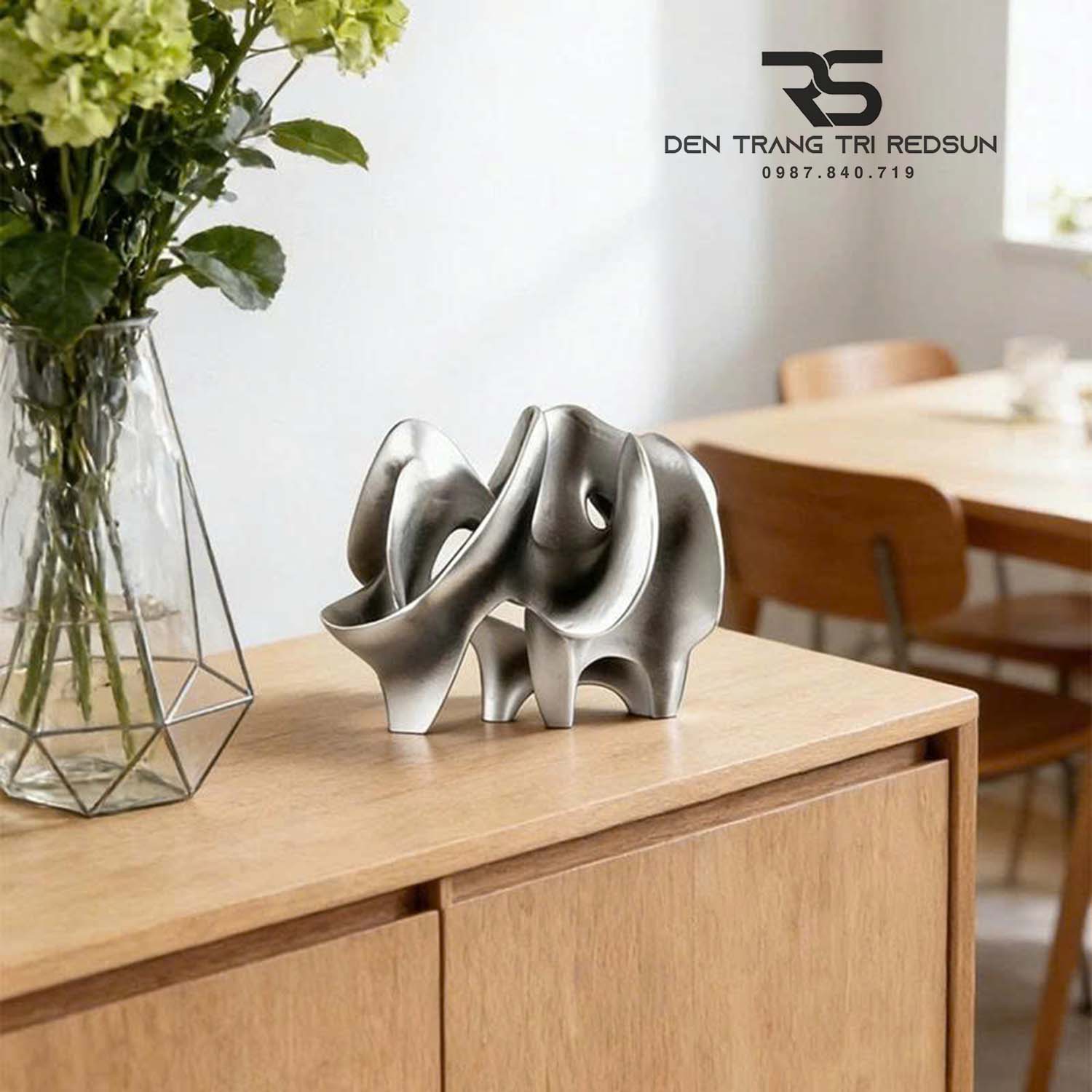 Đồ Trang Trí Nghệ Thuật Phòng Khách, Quầy Lễ Tân Khách Sạn Điêu Khắc Trừu Tượng DDC-033