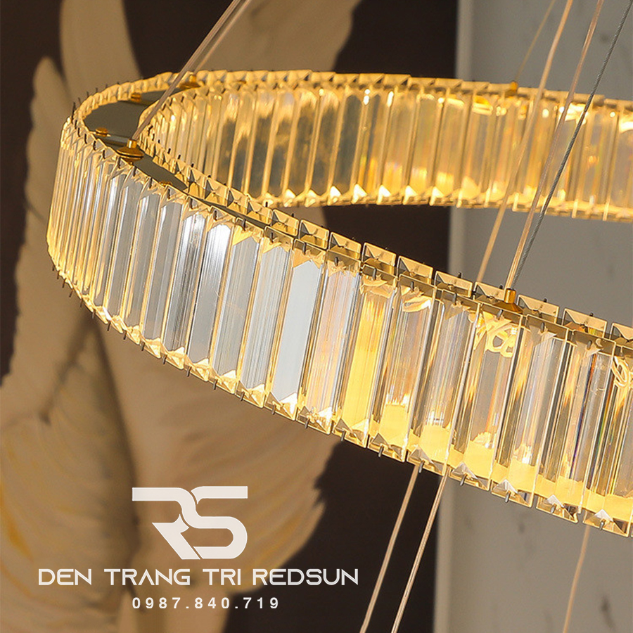 Đèn Chùm Pha Lê Hiện Đại Lắp Thông Tầng Sảnh Khách Sạn, Phòng Khách, Cầu Thang TPLTM
