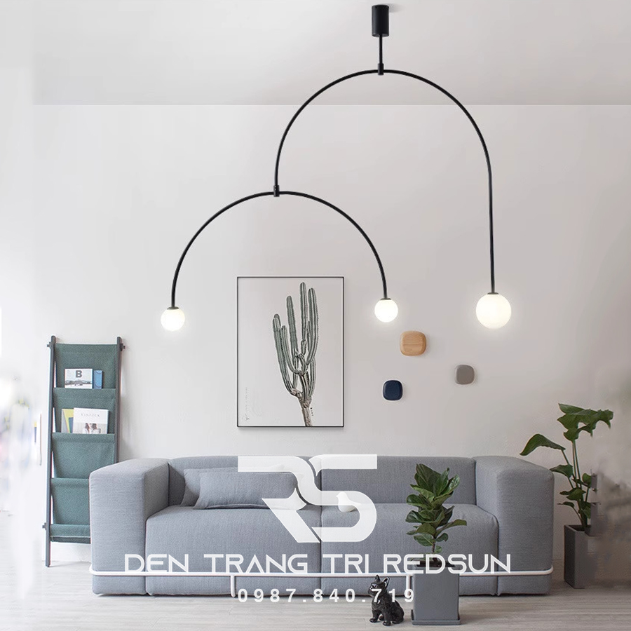 Đèn Thả Trần Hiện Đại Phong Cách Bắc Âu Dáng Vòng Cung DC-L002