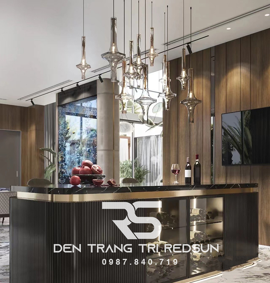 Đèn Thả Trần Hiện Đại Phong Cách Bắc Âu Hình Phi Tiêu Chất Liệu Thuỷ Tinh CDT-T054