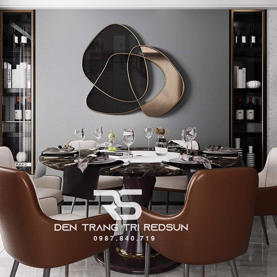 Gương Treo Tường Nghệ Thuật Trang Trí Phòng Khách, Phòng Ăn, Hành Lang Phong Cách Bắc Âu GDC-011