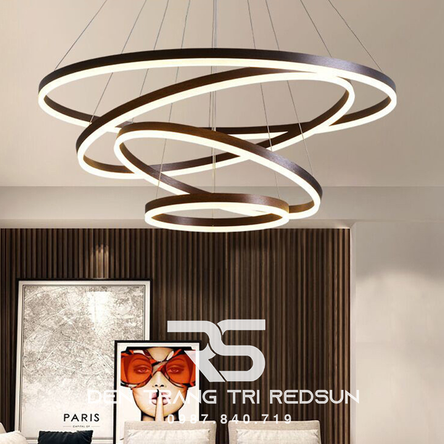 Đèn Thả Phòng Khách Hiện Đại 4 Vòng Bắc Âu G5-46810