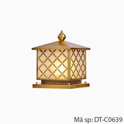 Đèn Trụ Cổng Chất Liệu Đồng Lắp Ngoài Trời DT-C0639