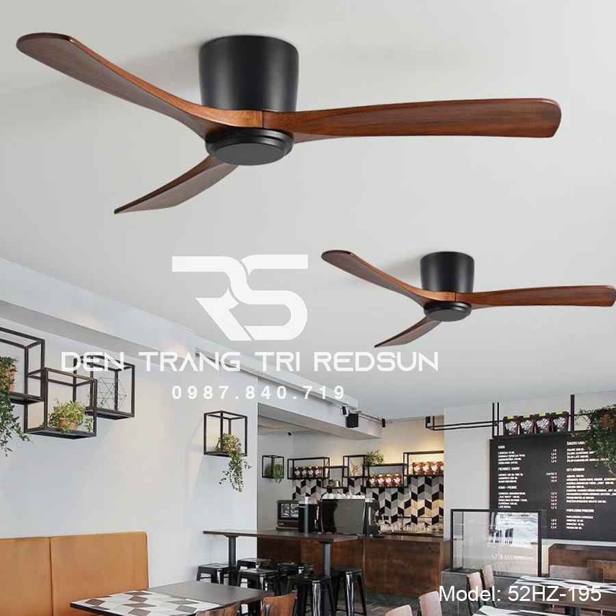 Quạt Trần Trang Trí Phòng Khách, Phòng Ngủ - 52HZ-195
