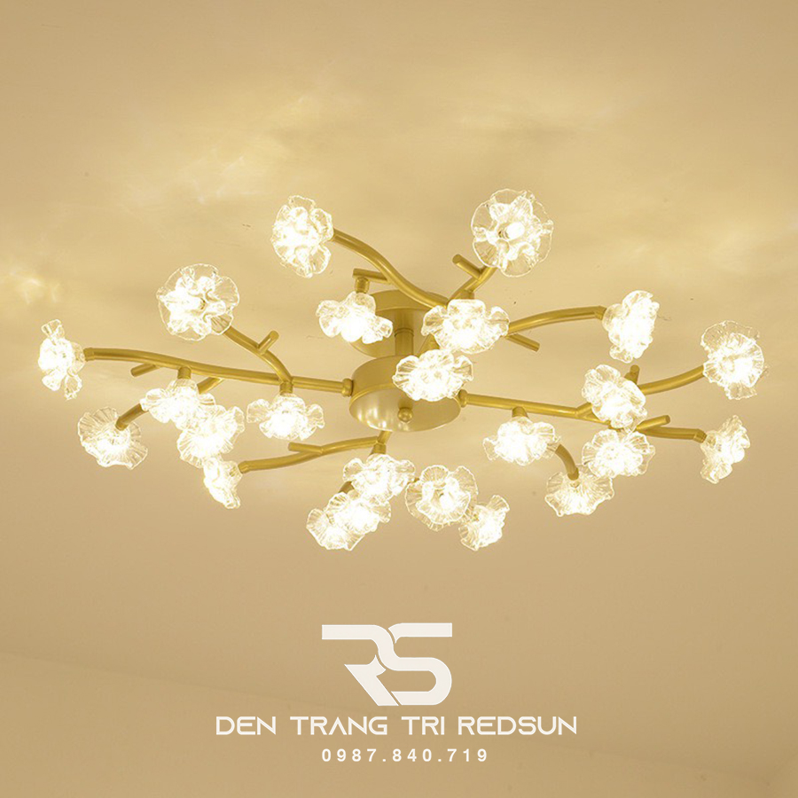 Đèn Ốp Trần Hiện Đại Phong Cách Bắc Âu Hoa Mai D982