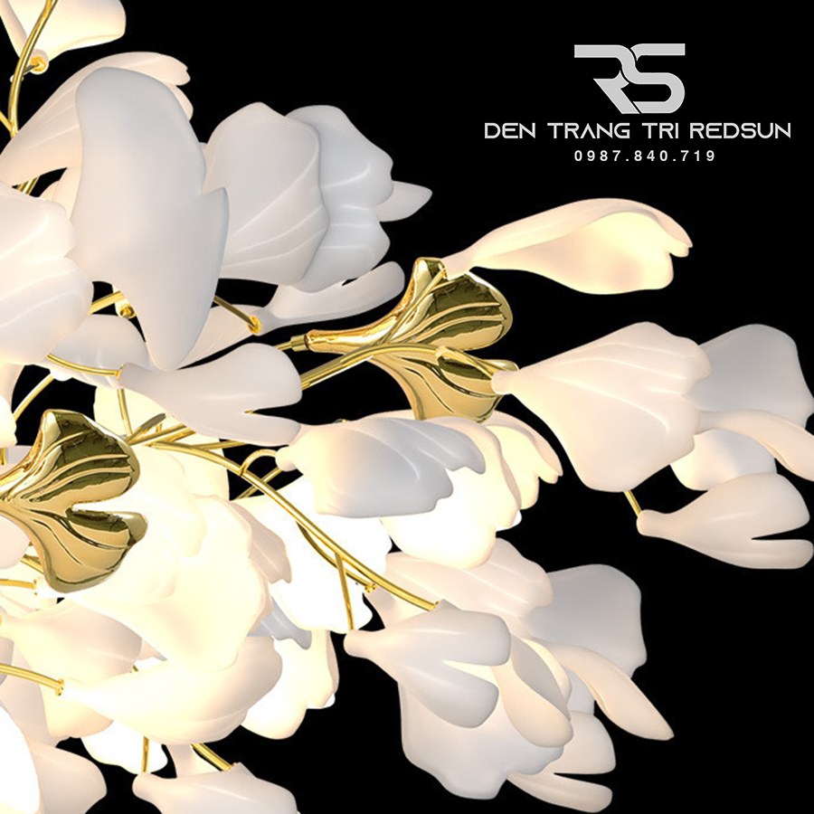 Đèn Chùm Hiện Đại Ginkgo Leaf Dáng Ngang Phong Cách Bắc Âu DC-L060