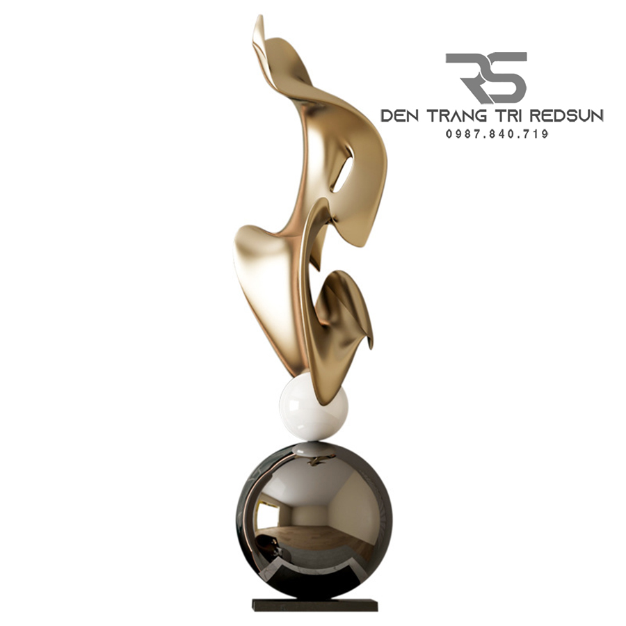 Đồ Trang Trí  Nghệ Thuật Phòng Khách, Hành Lang, Sảnh Chờ Nhà Hàng, Khách Sạn Điêu Khắc Dạng Hình Học DDC-ZG002