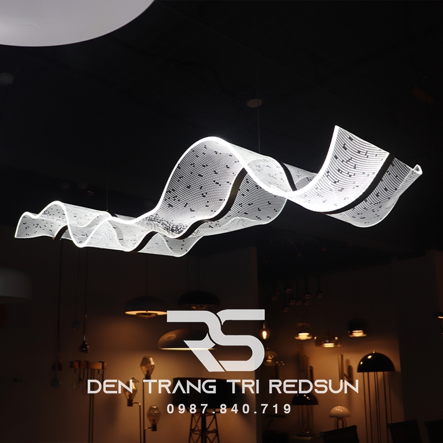 Đèn Thả Bàn Ăn Hiện Đại Dáng Dải Lụa Acrylic Phong Cách Bắc Âu DC-T076