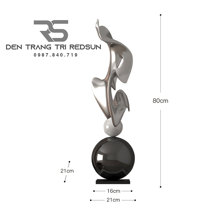 Đồ Trang Trí  Nghệ Thuật Phòng Khách, Hành Lang, Sảnh Chờ Nhà Hàng, Khách Sạn Điêu Khắc Dạng Hình Học DDC-ZG002