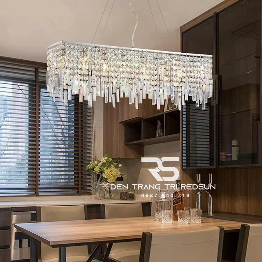 Đèn Thả Mâm Pha Lê Phòng Khách Hiện Đại M9188