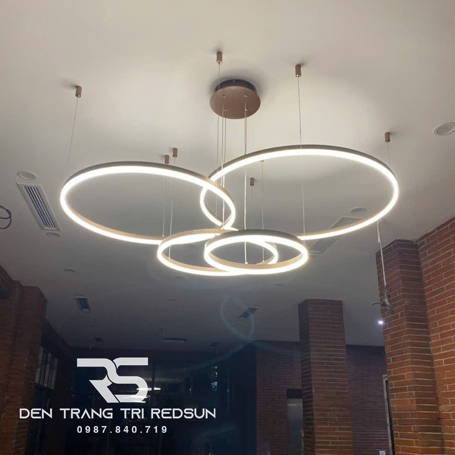 Đèn Thả Phòng Khách Hiện Đại 4 Vòng Bắc Âu Sát Trần G5-46810