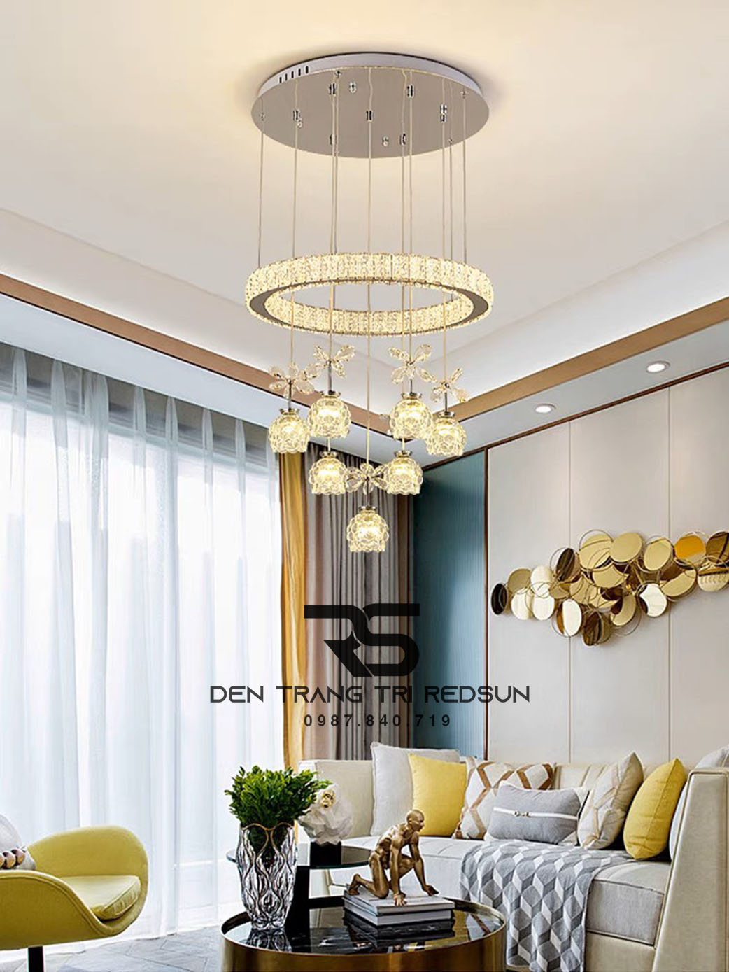 Đèn Thả Pha Lê Phòng Khách, Phòng Ngủ, Bàn Ăn Hiện Đại TPL050